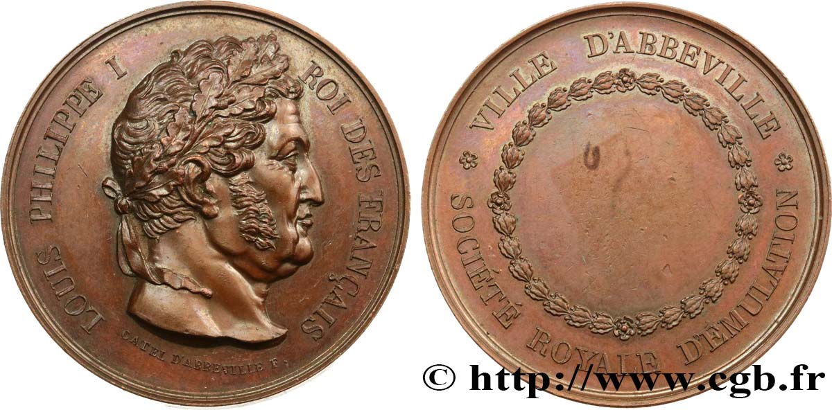 LOUIS-PHILIPPE I Médaille, Société royale d’émulation AU