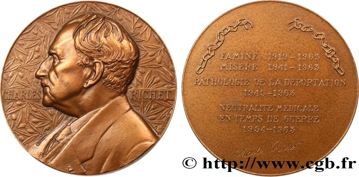 SCIENCE & SCIENTIFIC Médaille, Charles Richet AU