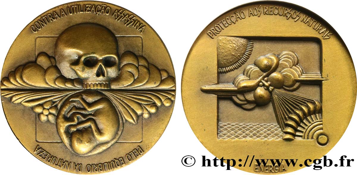 PORTOGALLO Médaille, Protection des ressources naturelles, Contre l’énergie nucléaire et pétrochimique, n°53 SPL