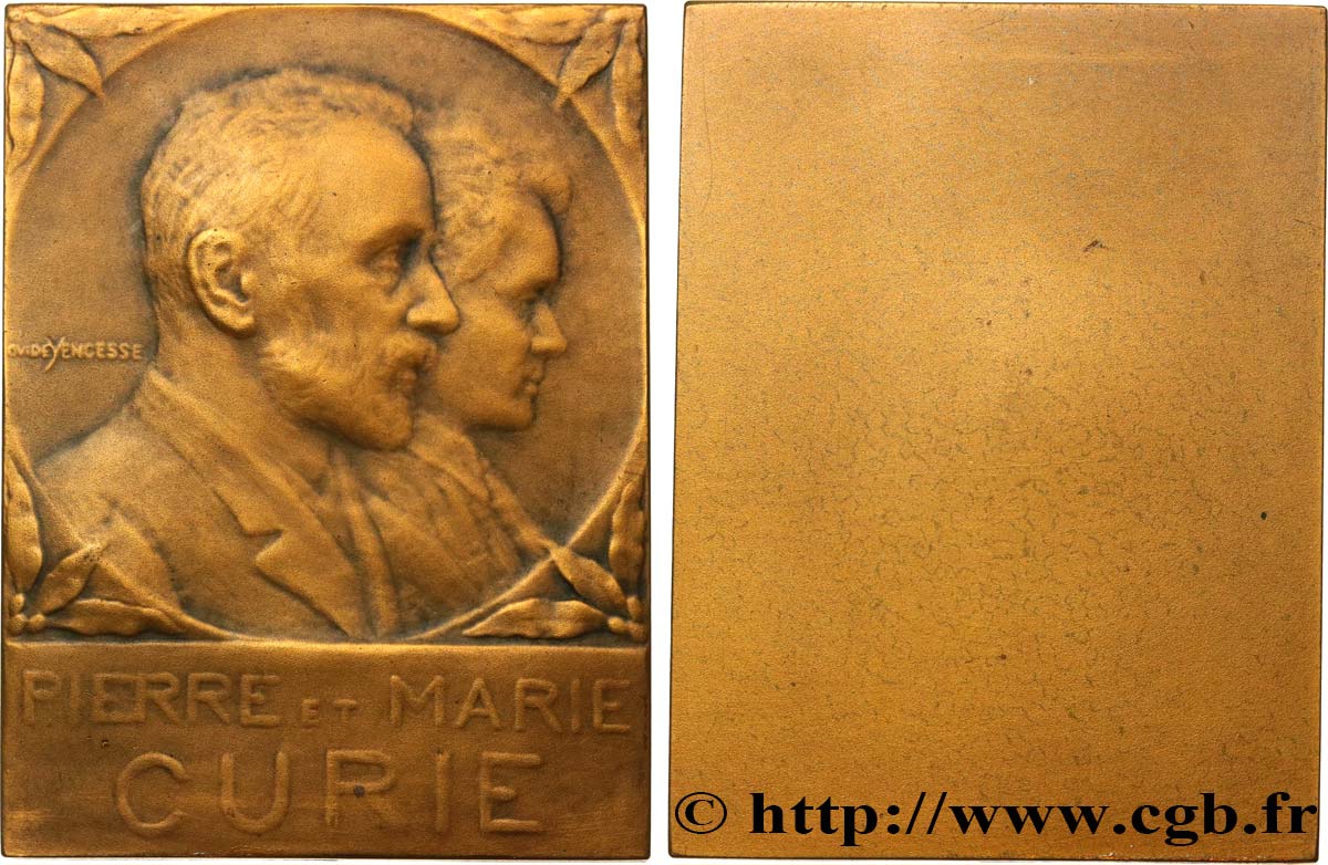 SCIENCES & SCIENTIFIQUES Plaque, Pierre et Marie Curie SS