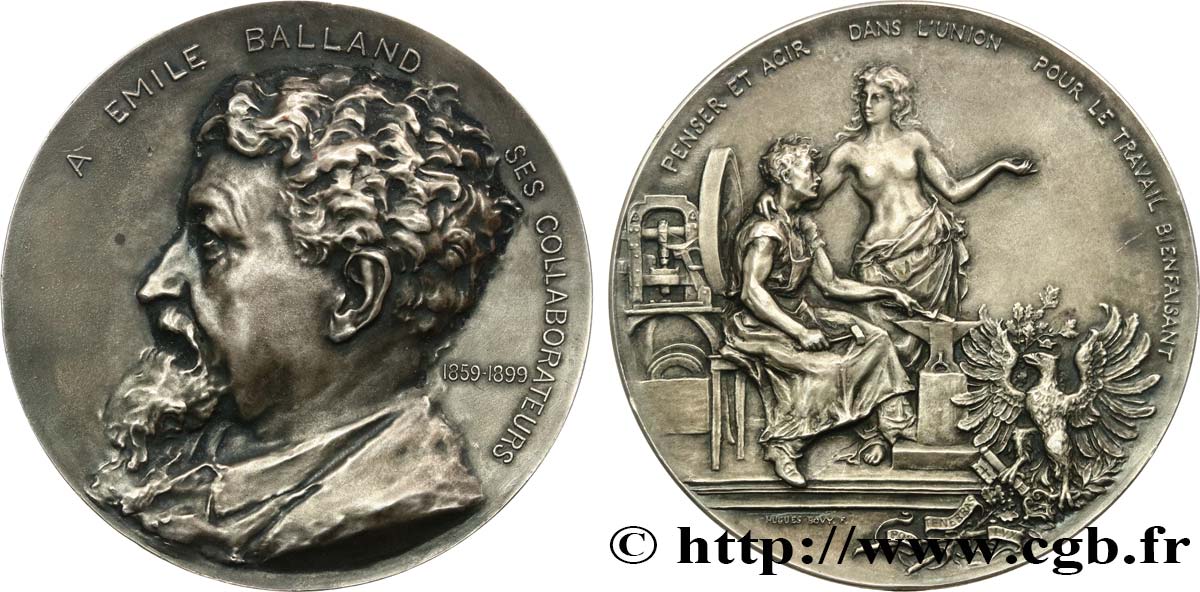 VARIOUS CHARACTERS Médaille, Emile Balland AU