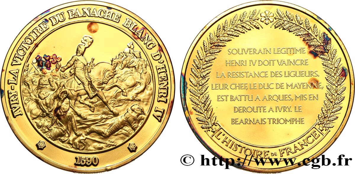 HISTOIRE DE FRANCE Médaille, Bataille d’Ivry MS