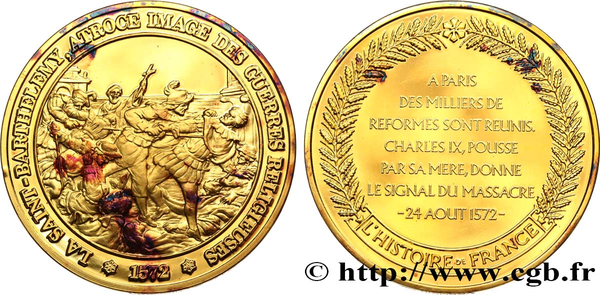 HISTOIRE DE FRANCE Médaille, La Saint-Barthélémy MS