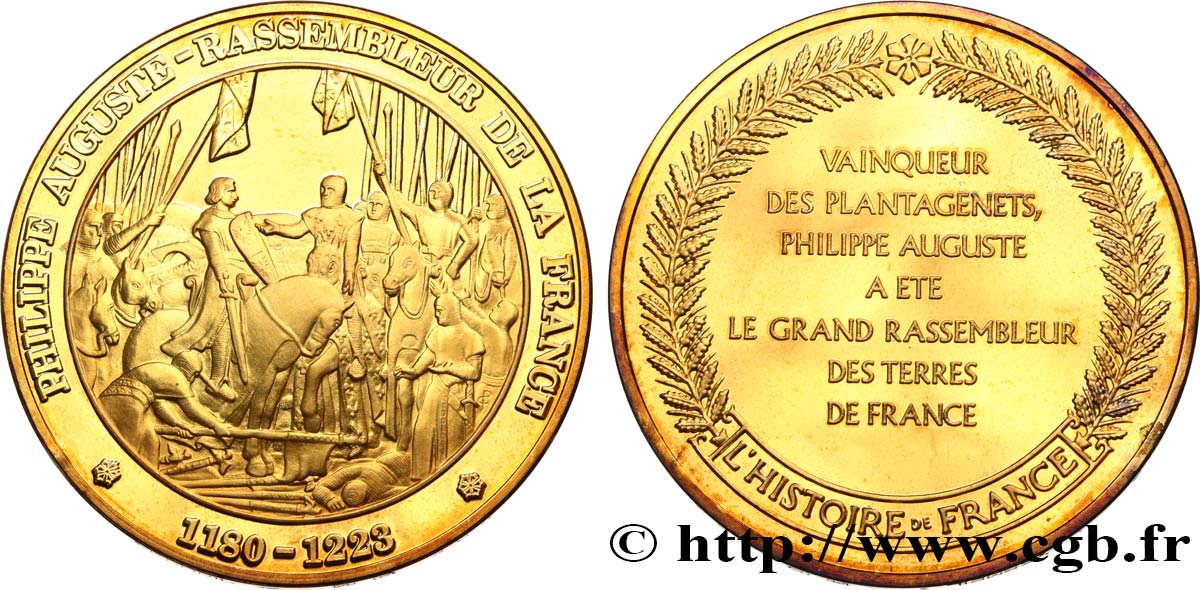 HISTOIRE DE FRANCE Médaille, Philippe Auguste MS