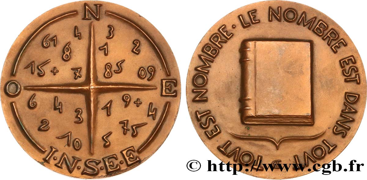 EDUCATION / SCHOOLS Médaille, Tout est nombre, Le nombre est dans tout AU