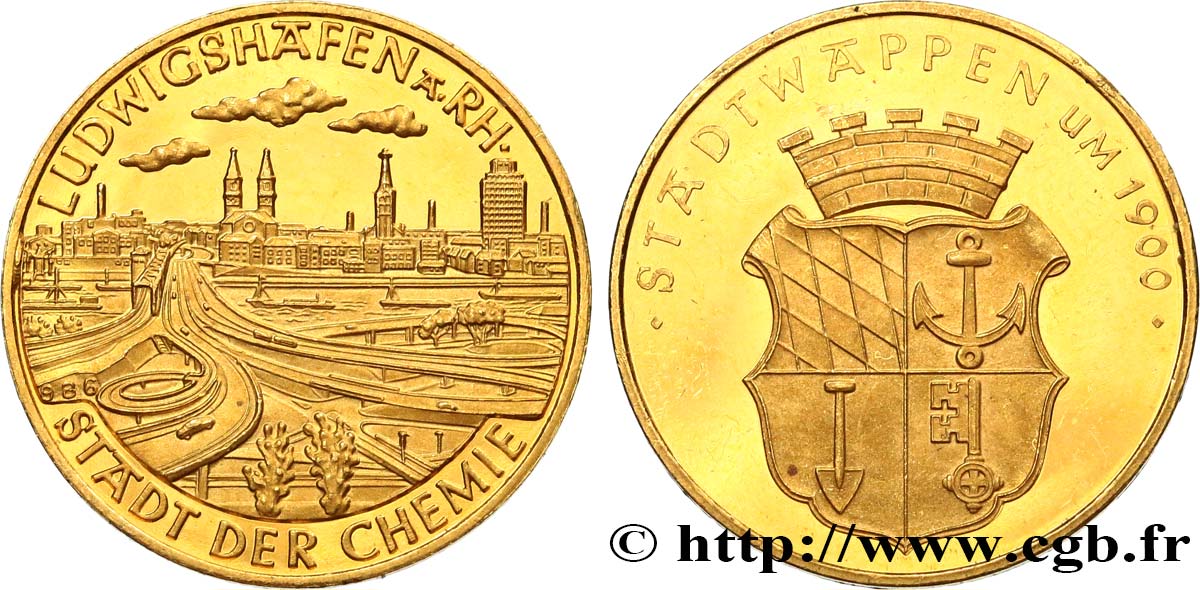 ALLEMAGNE Médaille, Ville de Ludwigshafen am Rhein TTB+