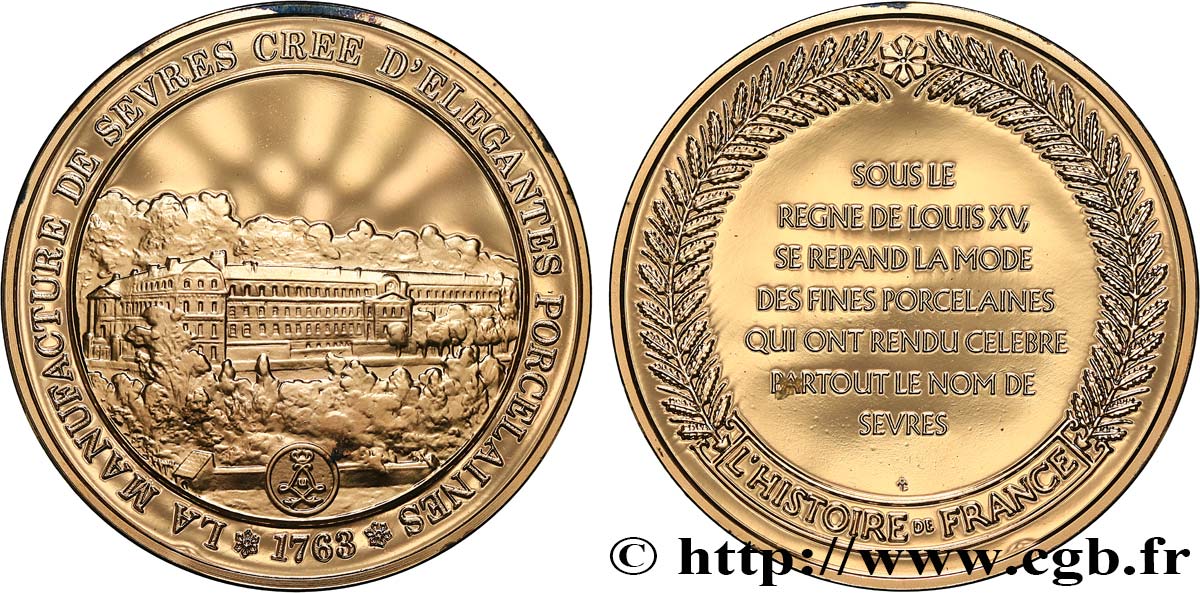 HISTOIRE DE FRANCE Médaille, Manufacture de Sèvre MS