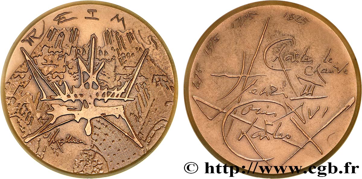 MONUMENTS ET HISTOIRE Médaille, Reims et le sacre des rois TTB+
