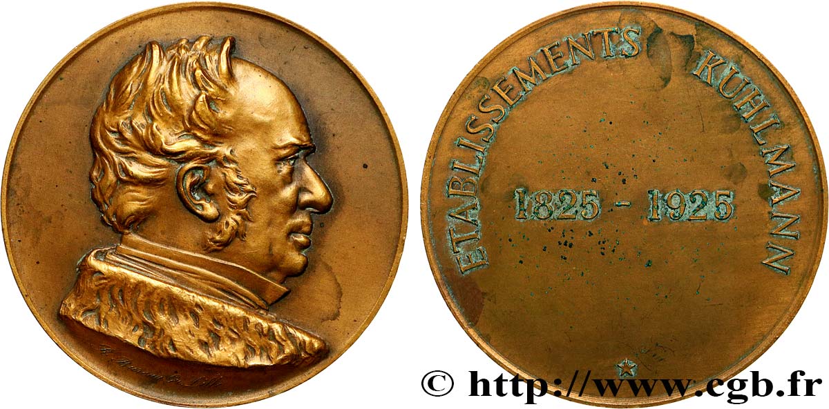 SCIENCES & SCIENTIFIQUES Médaille, Centenaire des Établissements Kuhlmann TTB