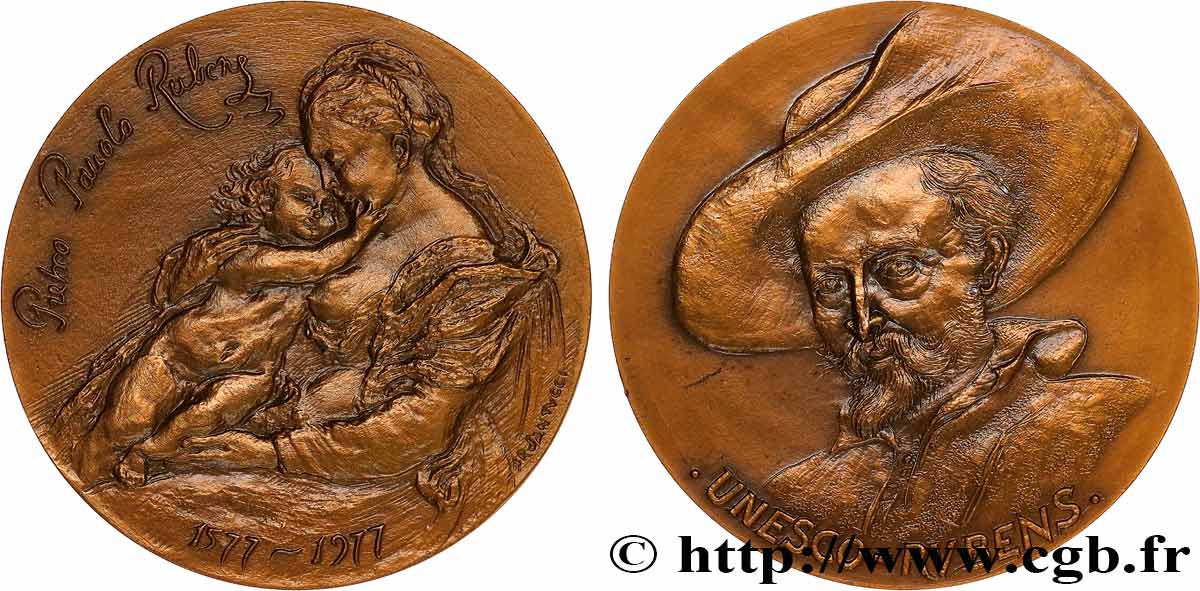 ARTISTES : GRAVEURS, PEINTRES, SCULPTEURS Médaille, UNESCO, Pierre Paul Rubens SUP