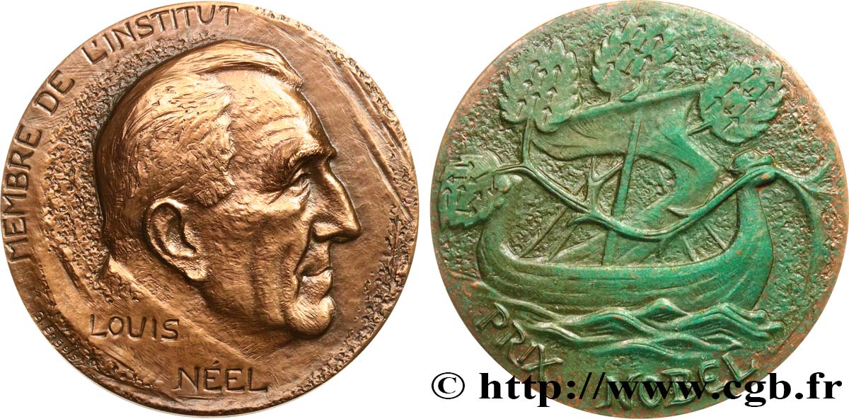 SCIENCE & SCIENTIFIC Médaille, Louis Néel AU/AU