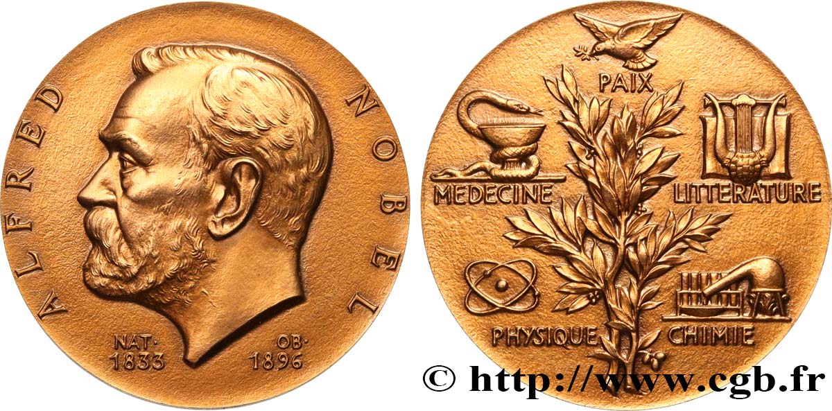 SCIENCES & SCIENTIFIQUES Médaille, Alfred Nobel SUP