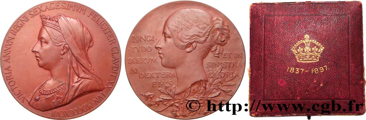 GROßBRITANNIEN - VICTORIA Médaille, 60e anniversaire de règne de Victoria VZ