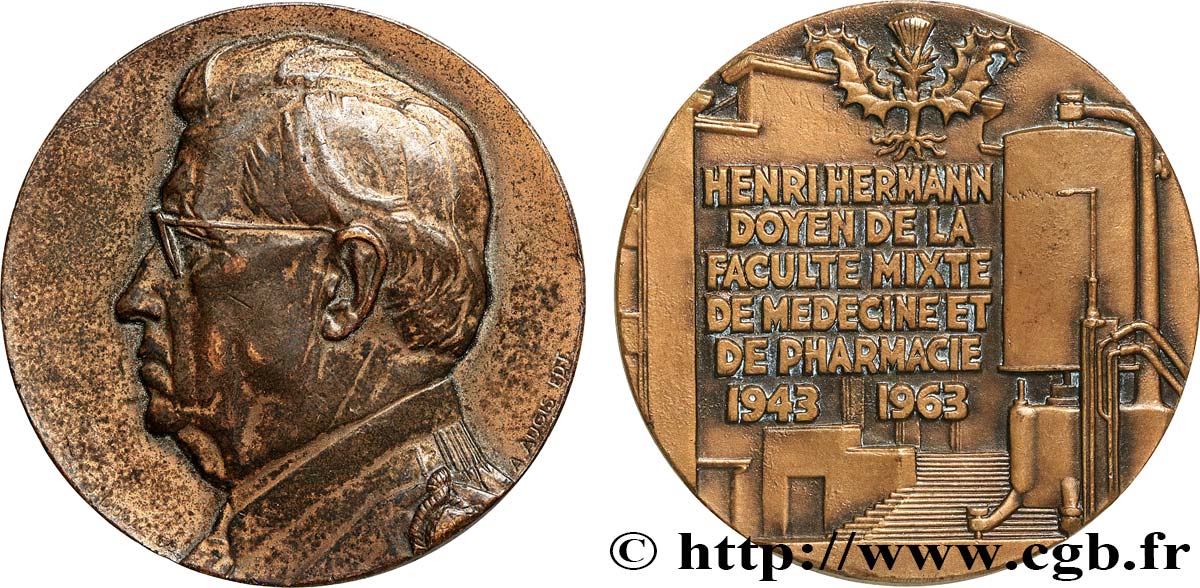 SCIENCE & SCIENTIFIC Médaille, Henri Hermann XF