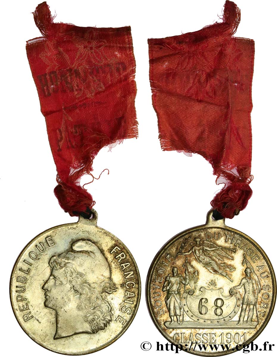 DRITTE FRANZOSISCHE REPUBLIK Médaille, Souvenir du tirage au sort fVZ
