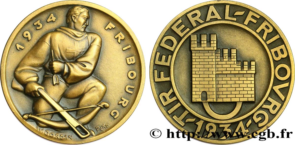 SUIZA Médaille de tir EBC
