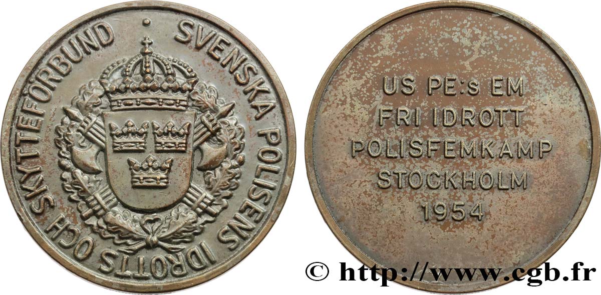 SWEDEN Médaille, Police de Stockholm AU