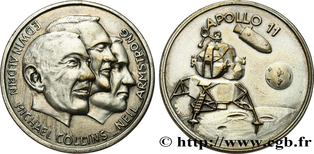 CONQUÊTE DE L ESPACE - EXPLORATION SPATIALE Médaille, Apollo 11 q.SPL