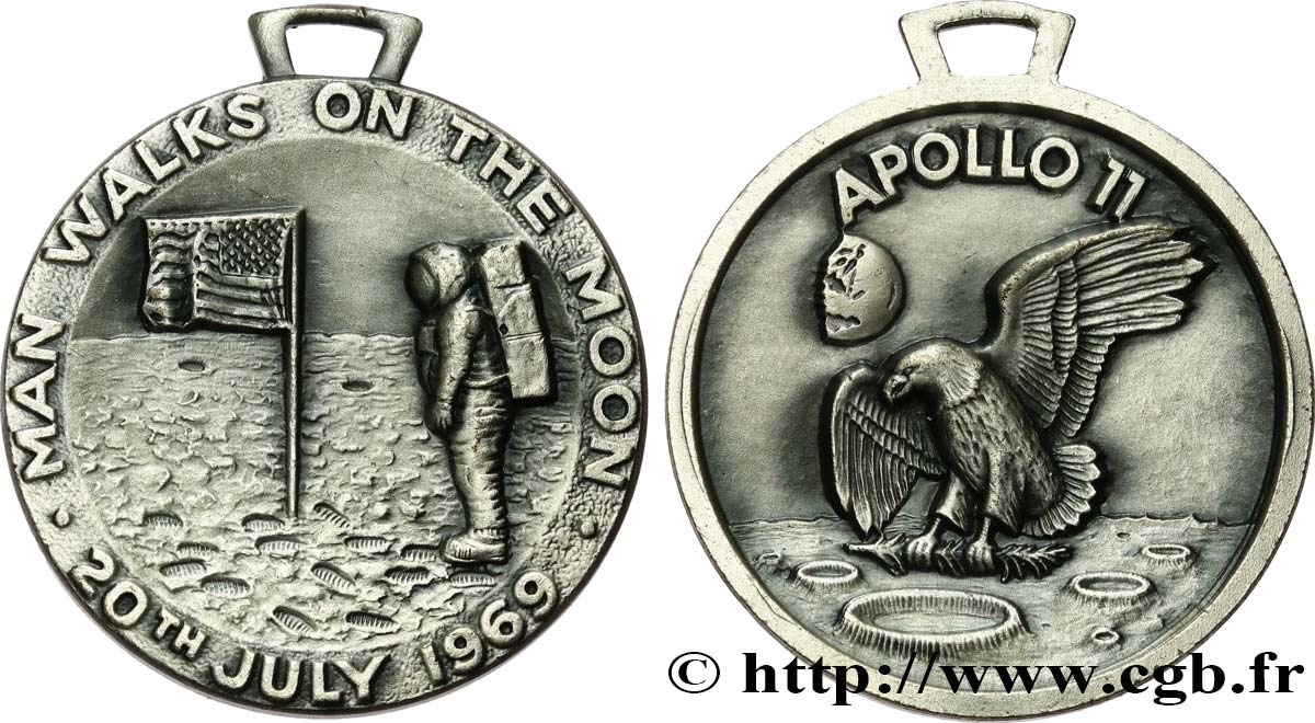 CONQUÊTE DE L ESPACE - EXPLORATION SPATIALE Médaille, Apollo 11 SPL