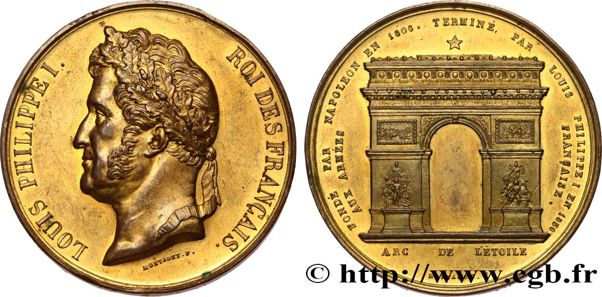 LOUIS-PHILIPPE I Médaille, Arc de triomphe AU
