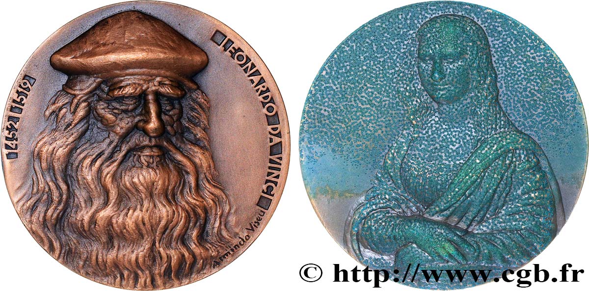 SCIENCES & SCIENTIFIQUES Médaille, Léonard de Vinci AU/XF