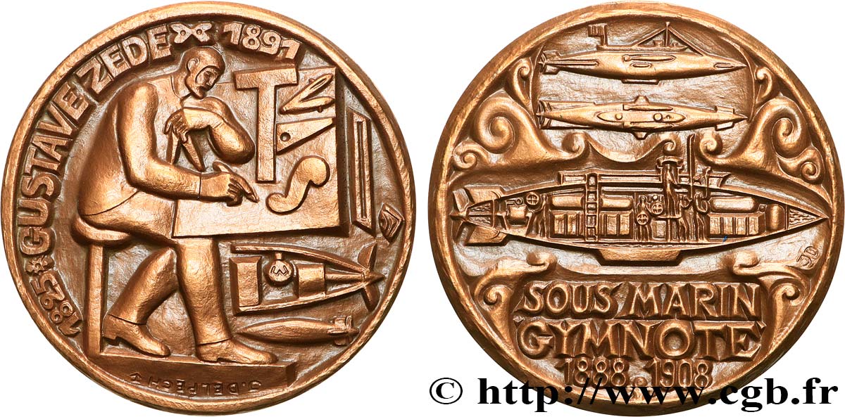 SCIENCES & SCIENTIFIQUES Médaille, Gustave Zédé AU