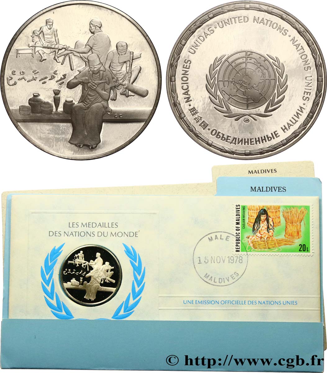 LES MÉDAILLES DES NATIONS DU MONDE Médaille, Maldives fST