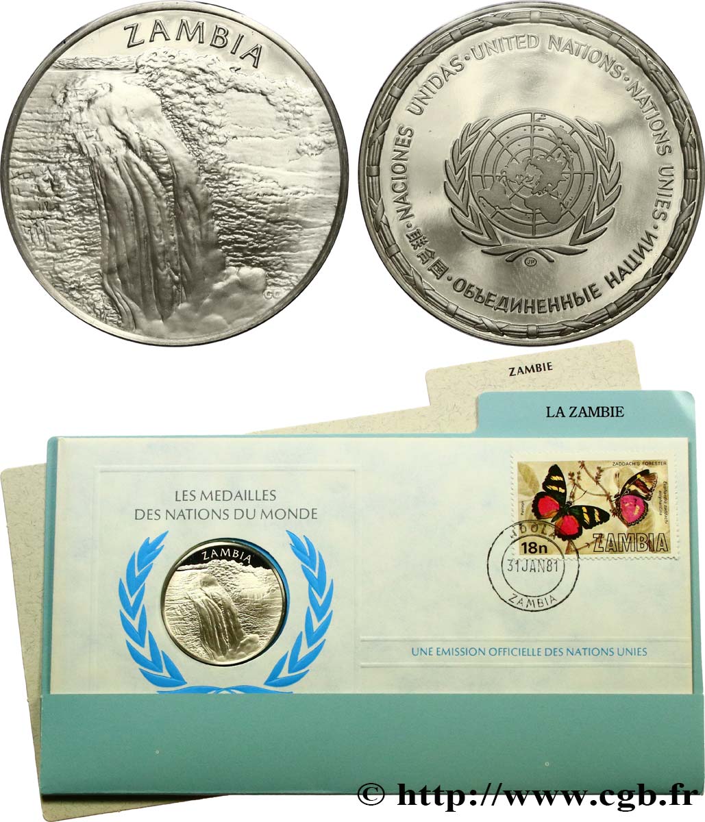 LES MÉDAILLES DES NATIONS DU MONDE Médaille, Zambie SPL
