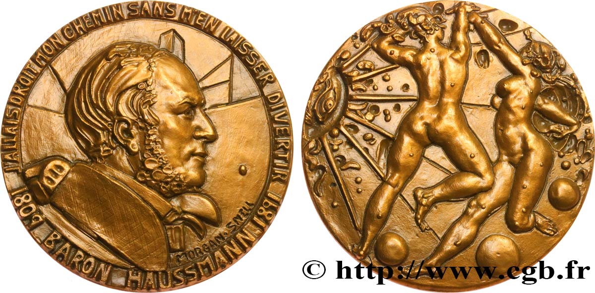 VARIOUS CHARACTERS Médaille, Baron Haussmann SC