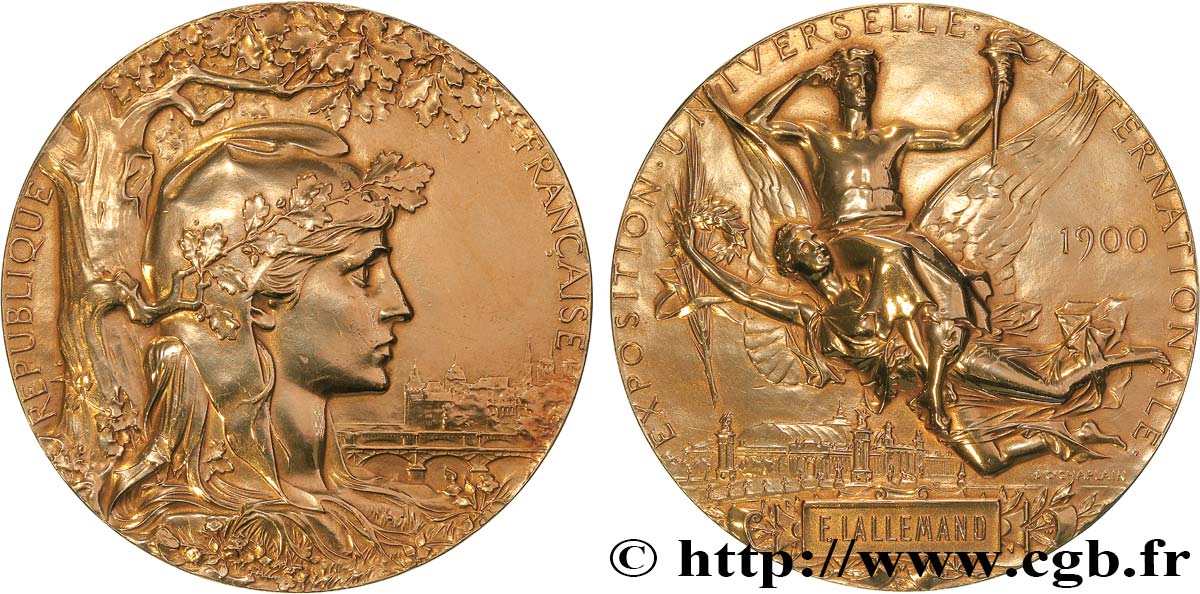 III REPUBLIC Médaille de l’exposition universelle de Paris XF