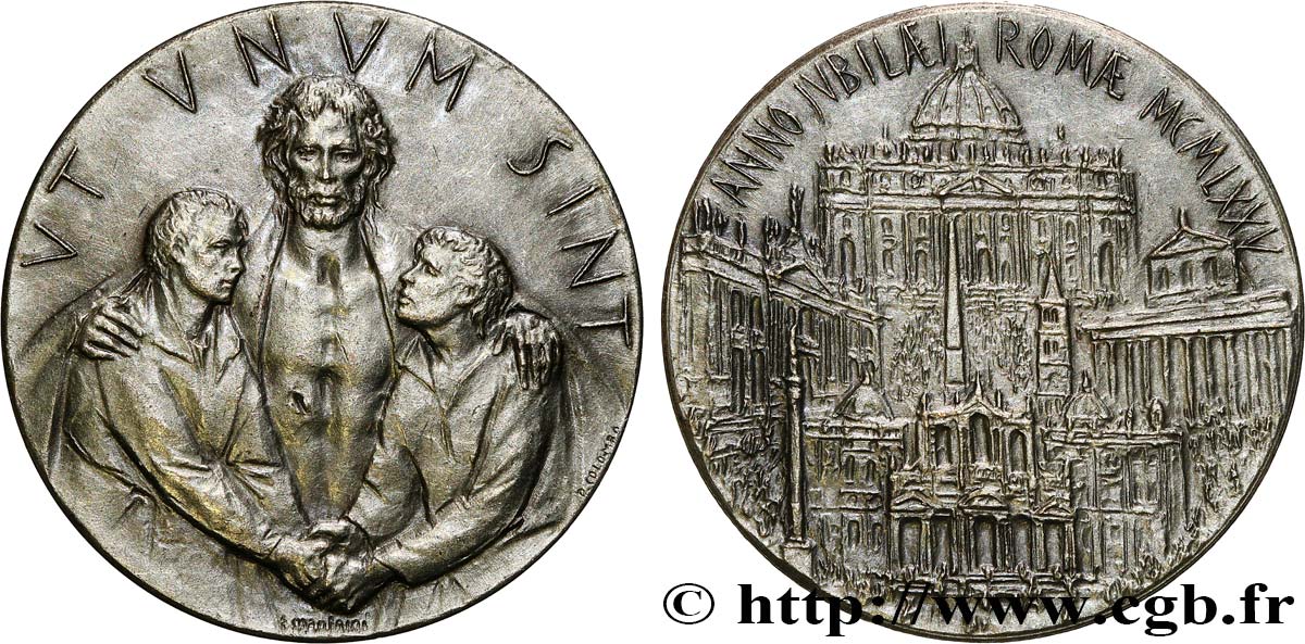 VATICAN AND PAPAL STATES Médaille du Jubilé pour l’Année Sainte 1975 AU