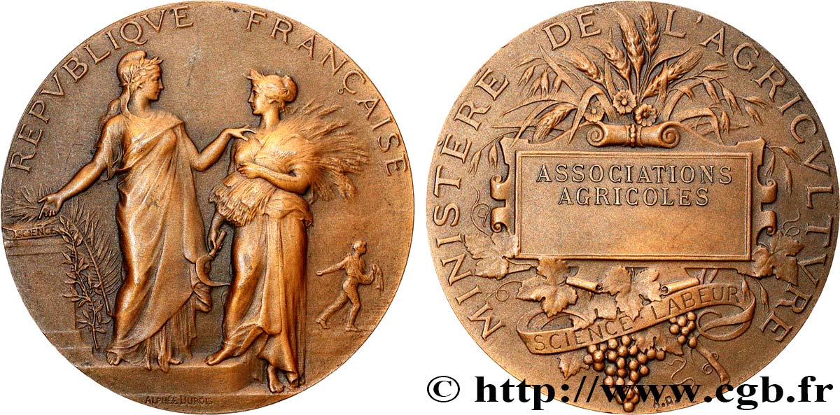 TERZA REPUBBLICA FRANCESE Médaille de récompense, Associations agricoles SPL