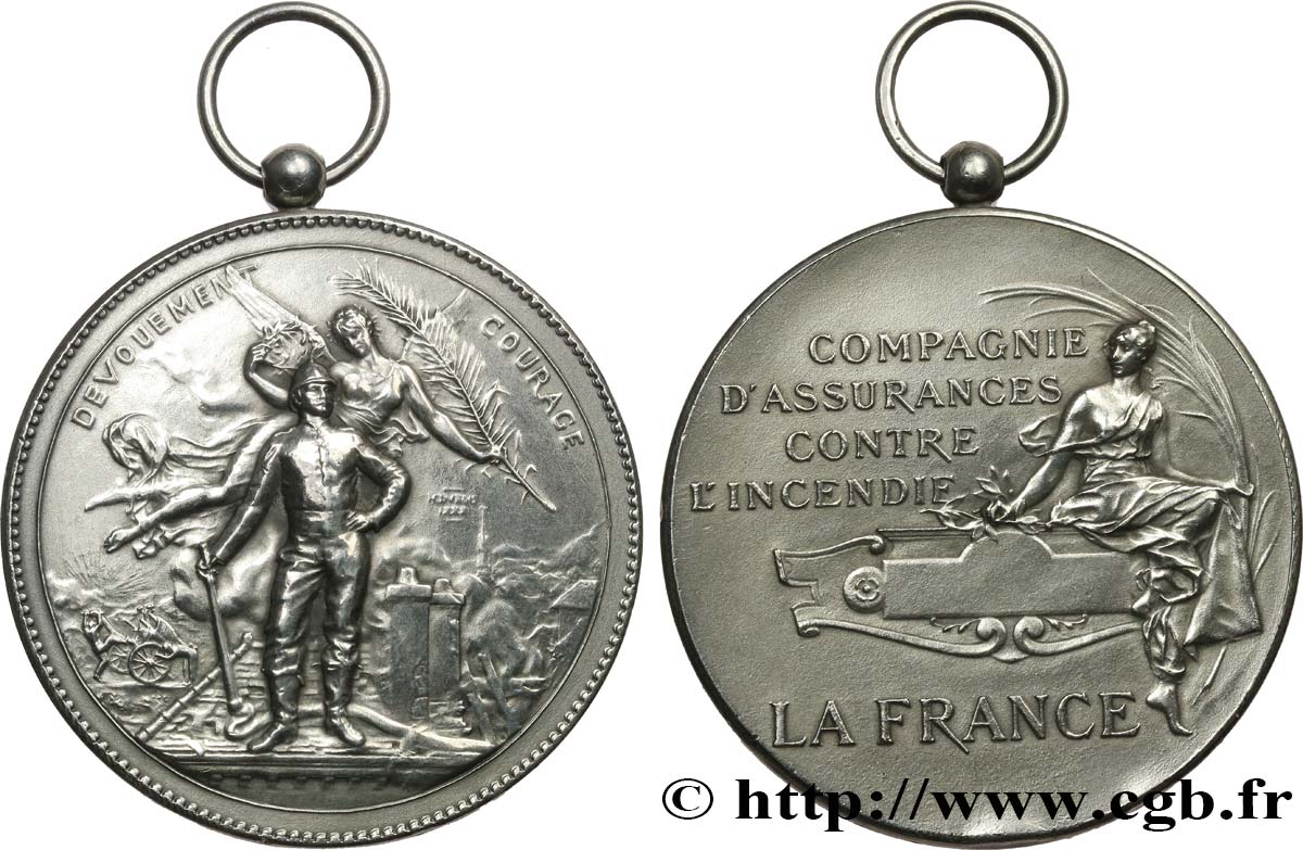 ASSURANCES Médaille, La France, Compagnie d’assurances contre l’Incendie TTB