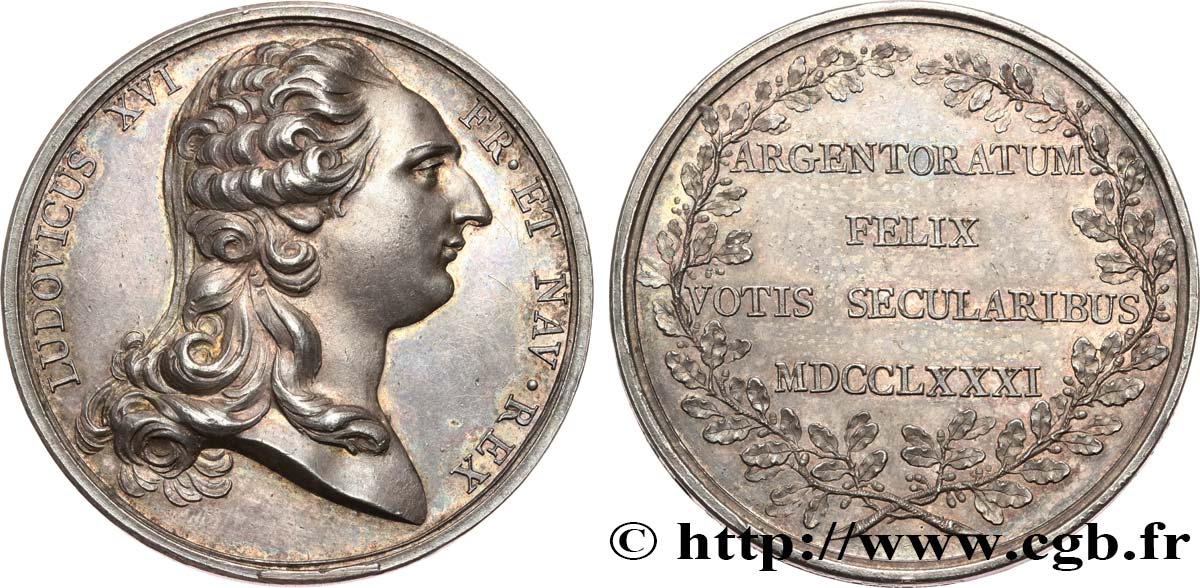 LOUIS XVI Médaille, Centenaire de Strasbourg TTB+