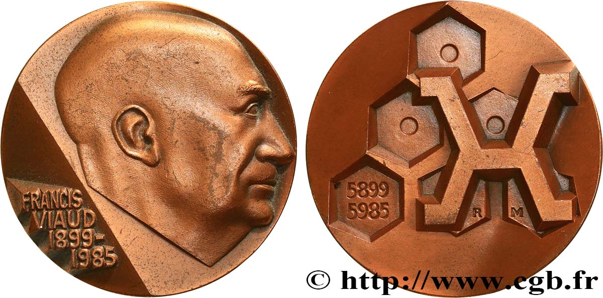 VARIOUS CHARACTERS Médaille, Francis Viaud AU