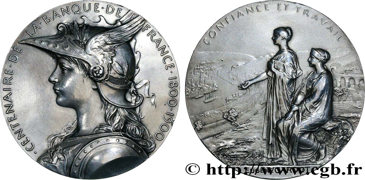 BANQUE DE FRANCE Médaille, centenaire de la Banque de France AU