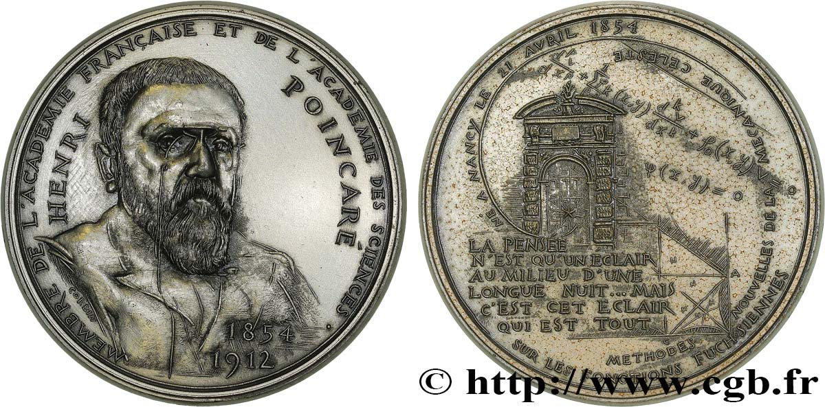 SCIENCES & SCIENTIFIQUES Médaille, Henri Poincaré SUP/TTB+
