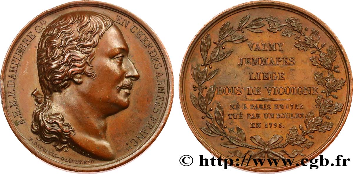 LA CONVENTION Médaille, Marquis de Dampierre TTB+