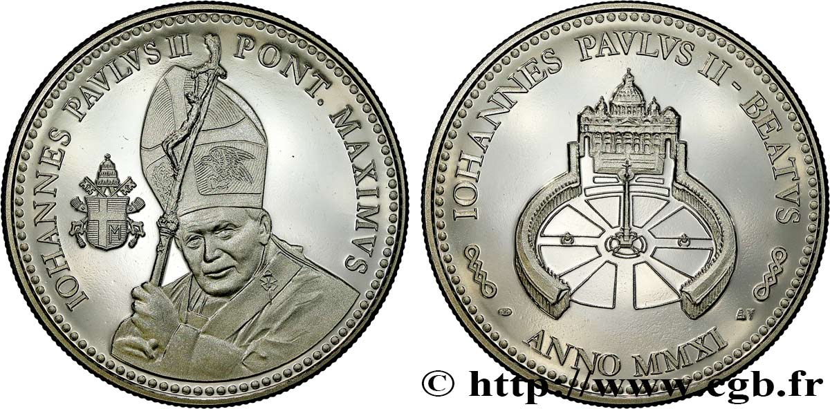VATICAN AND PAPAL STATES Médaille, Béatification de Jean-Paul II AU