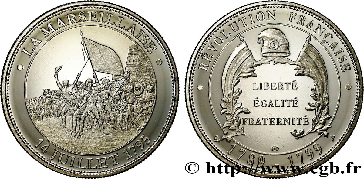 CINQUIÈME RÉPUBLIQUE Médaille, Révolution Française, La Marseillaise SPL