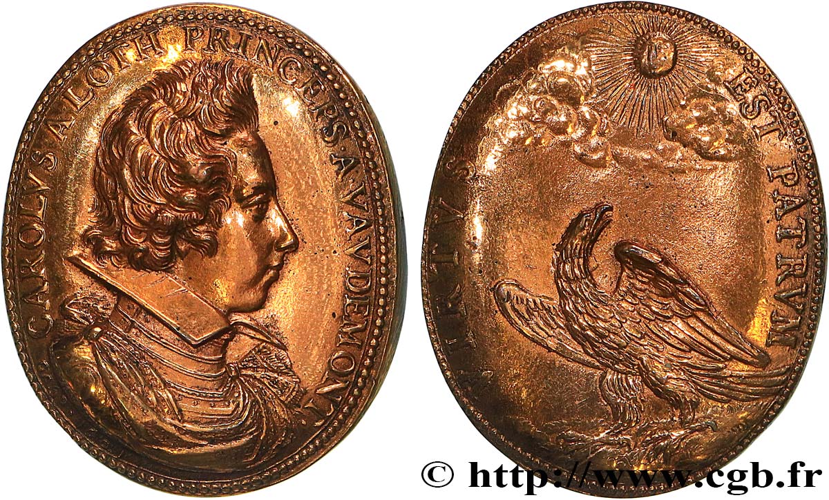 LORRAINE - DUCHÉ DE LORRAINE - CHARLES IV Médaille, Charles de Lorraine, Prince de Vaudémont TTB+