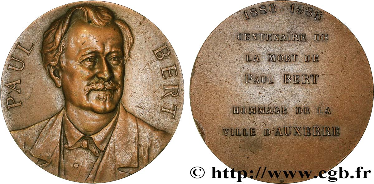 SCIENCES & SCIENTIFIQUES Médaille, Centenaire de Paul Bert XF