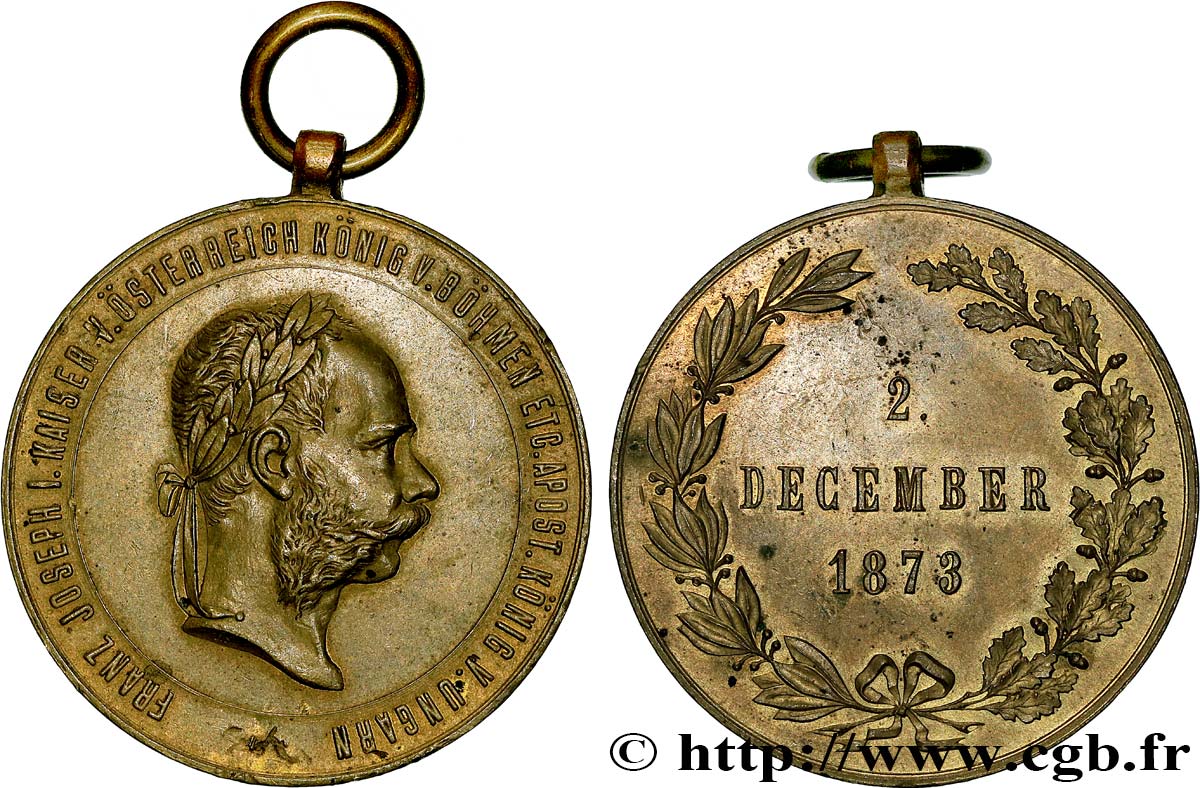 AUTRICHE - FRANÇOIS-JOSEPH Ier Médaille, Guerre d’Autriche XF