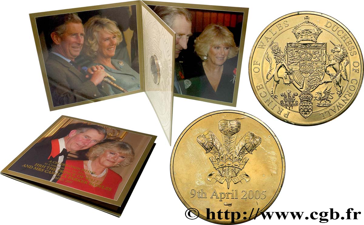 REGNO UNITO Médaille, Mariage du Prince de Galles et de Camilla Parker Bowles SPL