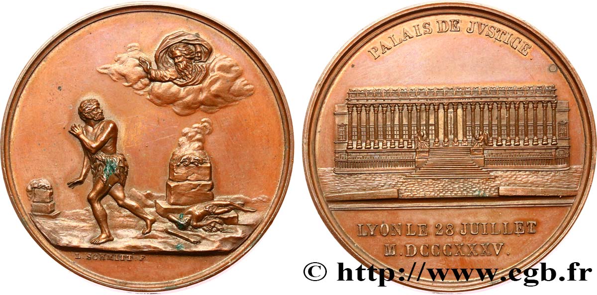 LOUIS-PHILIPPE I Médaille, Palais de Justice de Lyon AU