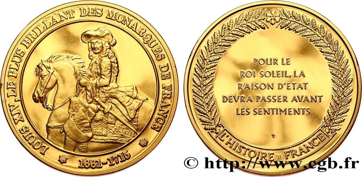 HISTOIRE DE FRANCE Médaille, Louis XIV SPL