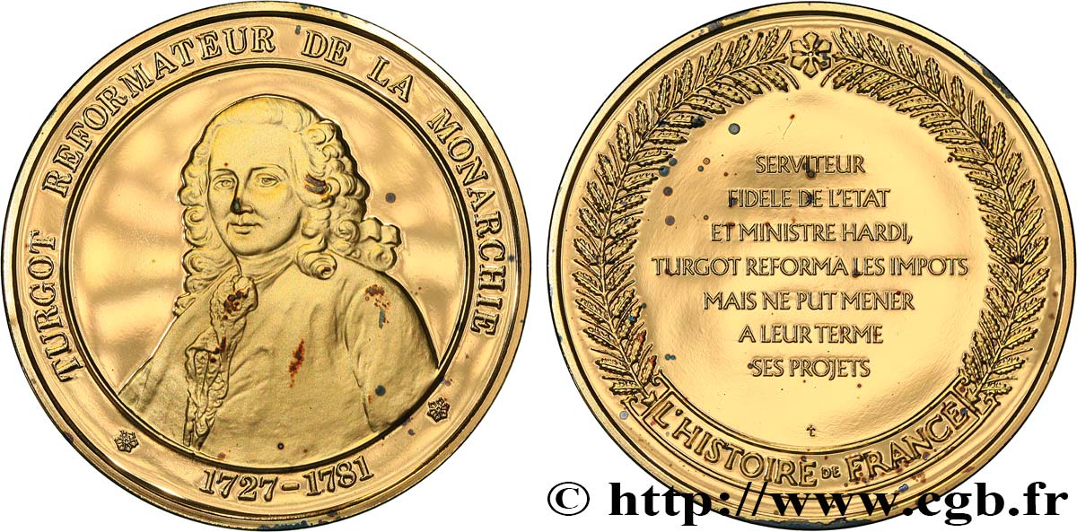 HISTOIRE DE FRANCE Médaille, Turgot SPL