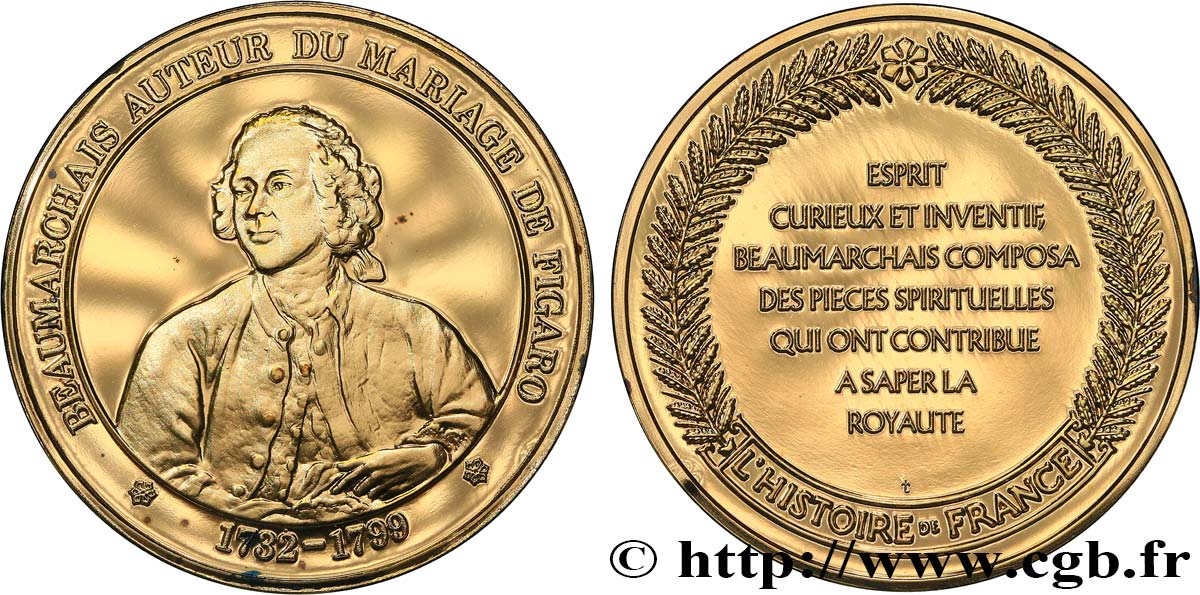 HISTOIRE DE FRANCE Médaille, Beaumarchais SPL