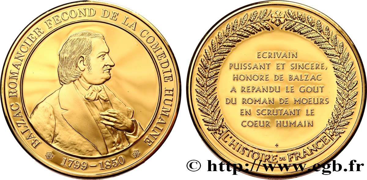 HISTOIRE DE FRANCE Médaille, Balzac SPL