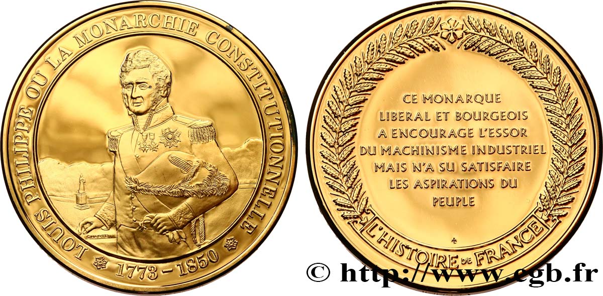 HISTOIRE DE FRANCE Médaille, Louis-Philippe SPL